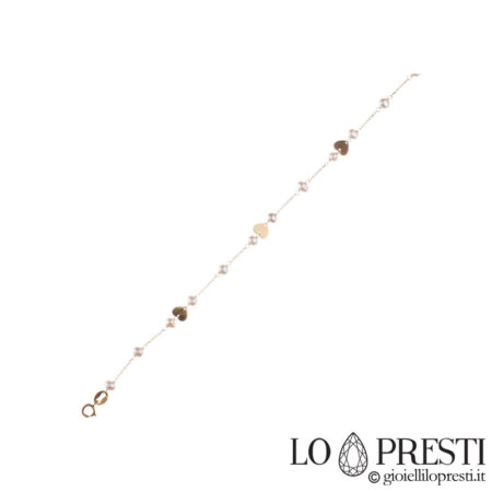 bracelet à perles en or jaune 18 carats