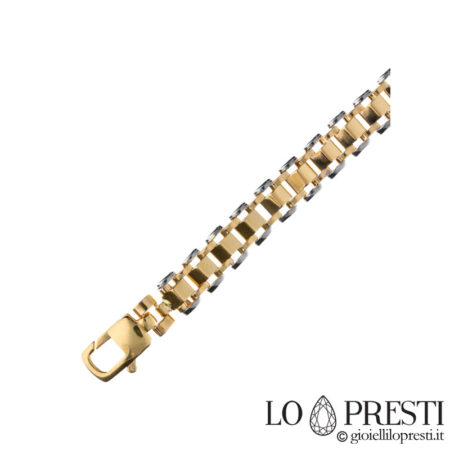 18kt gold modern mesh bracelet for men