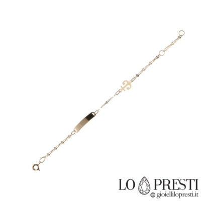 baby bracelet with anchor 18kt yellow gold