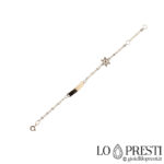 18kt yellow gold baby bracelet with rudder