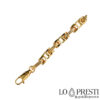 men's tubular chain bracelet in 18kt gold