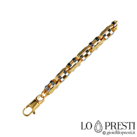 Herren-Halskette mit röhrenförmiger Kette aus 18-karätigem Gold