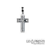 white gold cross with certified brilliant diamond