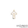 stylized 18k yellow gold cross with Christ