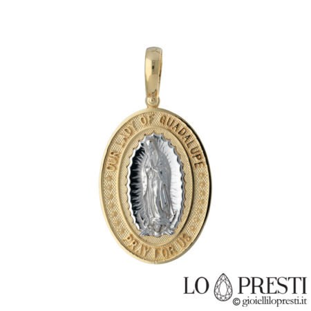18kt gold immaculate sacred medal pendant