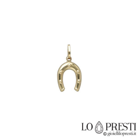 18kt yellow gold horseshoe pendant