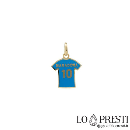 Colgante de camisa Diego Maradona Napoli en oro amarillo de 18 kt