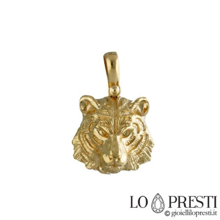 18kt yellow gold tiger pendant