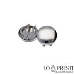 18kt white gold button covers, free engraving