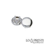 18kt white gold button covers, free engraving
