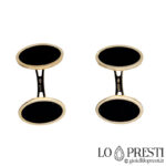 18kt dilaw na gintong onyx cufflink