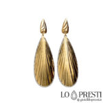 18kt yellow gold women's pendant earrings
