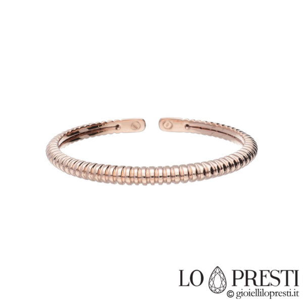 bracelet rigide en or rose 18 carats