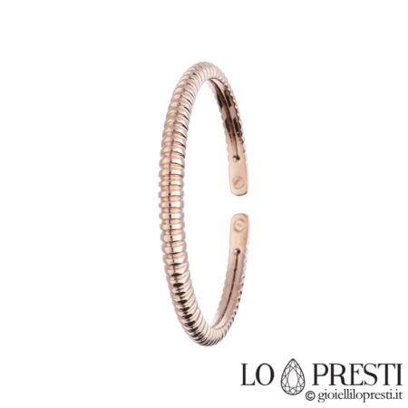 bracelet rigide en or rose 18 carats