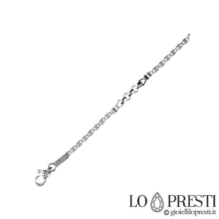 18kt white gold men's bracelet for baptism, communion or simply to remember an important moment.