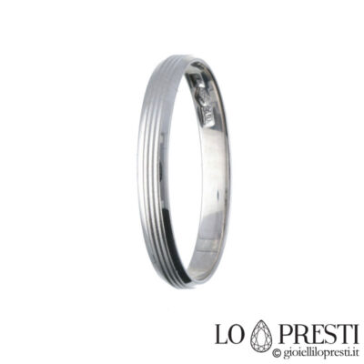 кольцо-кольцо-кольцо-18-каратное белое золото в полоску с полированными краями-помолвка