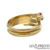 многопрядное-змеиное-кольцо-18-каратное желтое-золото-модные-кольца