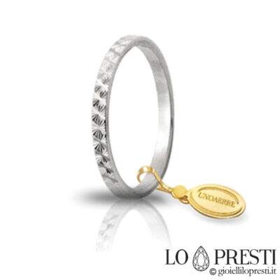 обручальное кольцо-unoaerre-gardenia-белое золото-полированный-бриллиант-звезда