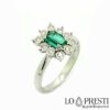 Anello con smeraldo naturale e diamanti brillanti offerta sconto promo