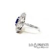 女性-婚約指輪-ゴールド-サファイア-ブルー-ダイヤモンド