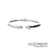Panther bracelet in 18kt white gold, elegant and particular design for a rigid bracelet