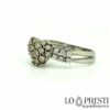 Anello Eternity design cuore moderno con diamanti naturali  taglio brillante in oro bianco 18kt. Certificato di garanzia e confezione regalo.