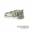 Anello Eternity design moderno con diamanti naturali  taglio brillante in oro bianco 18kt. Certificato di garanzia e confezione regalo.