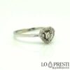 Eternity heart design ring in modern 18kt white gold with brilliant cut diamonds. Gift box and guarantee certificate.