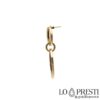 Women's pendant earrings in 18kt yellow gold, polished workmanship, pressure closure, elegant and refined. Warranty certificate and gift box.