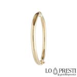 Rigid tubular polished bracelet in 18kt yellow gold with side opening. For birthday, anniversary or simply to remember an important moment.