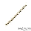New 18kt yellow gold flashy hollow tubular link necklace for men