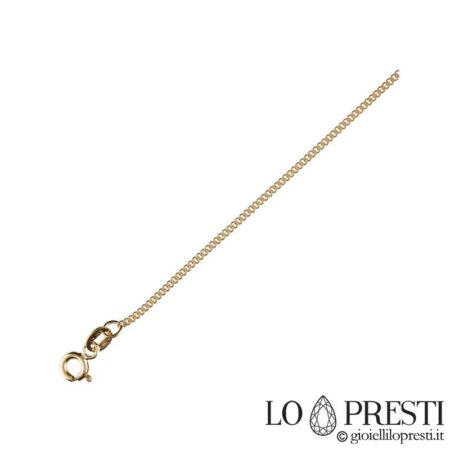 Men's full groumette link necklace in 18kt yellow gold