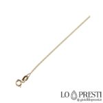 Full groumette link necklace ng lalaki sa 18kt yellow gold