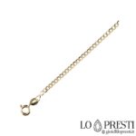 Hollow groumette link necklace ng lalaki sa 18kt yellow gold