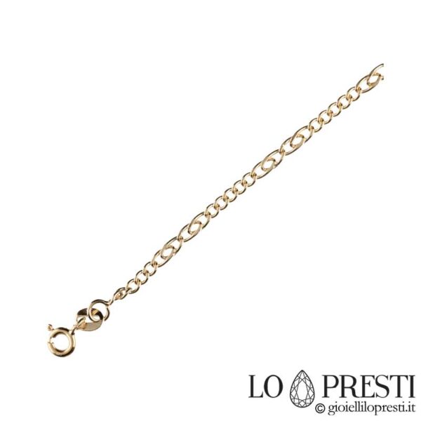 Men's hollow link necklace in 18kt yellow gold reference size 50 cm
