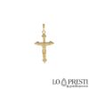 Polished 18kt yellow gold cross, religious symbol