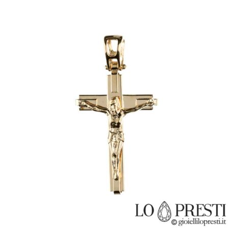 18kt yellow gold godfather godmother cross