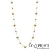 18kt yellow gold fantasy women's necklace with trendy fashion dots