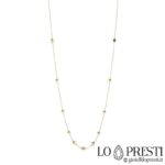 Women's fancy mesh necklace in 18kt yellow gold, adjustable from 42 to 45 cm. Certificate of guarantee and gift box.