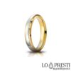 Обручальное кольцо Unaerre Cassiopeia, белое и желтое золото 18 карат, персонализация с помощью внутренней гравировки. Товар доступен только под заказ. Гарантийный талон и подарочная коробка.