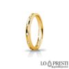 Обручальное кольцо Unoaerre, белое или желтое золото 18 карат, натуральные бриллианты 0.08 карата, модель с заводной головкой, блестящая линия обещания