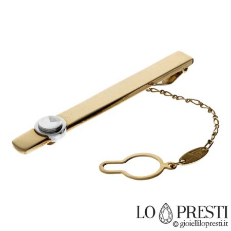 18kt gold men's tie clip, elegant wedding accessory, gift idea